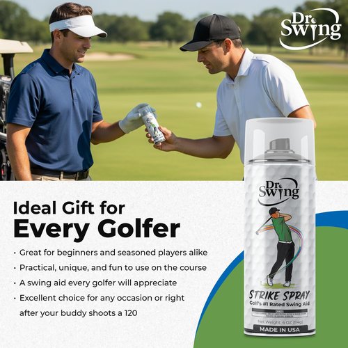 Dr. Swing Golf Impact Spray｜2 Pack｜ Club Spray for Ball Contact｜Quick Drying Vanishing Strike Formula｜Easy Wipe Design