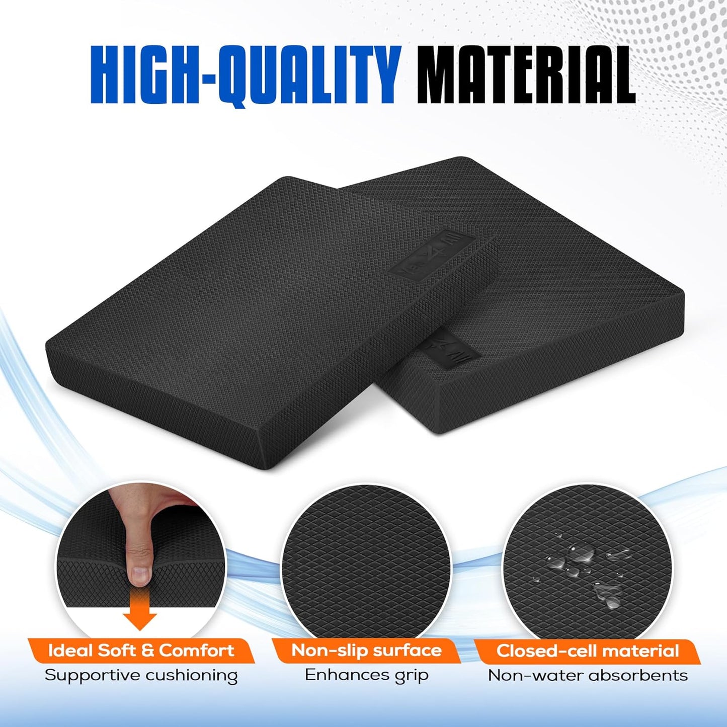 Yes4All Balance Pad - Nonslip TPE Foam for Fitness & Yoga | Available in L, XL, XXL - Multicolor Options
