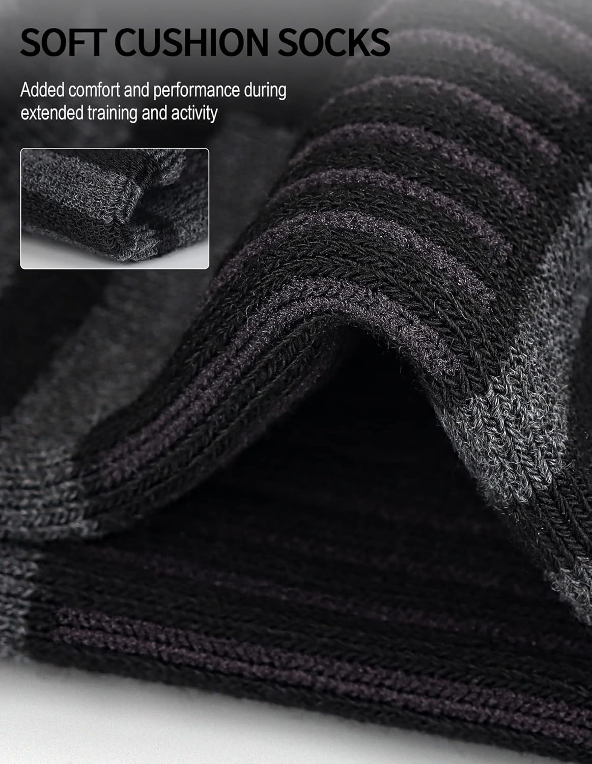 Airacker Ankle Athletic Running Socks - Cushioned & Breathable Low Cut Design | 6 Pairs for Men & Women