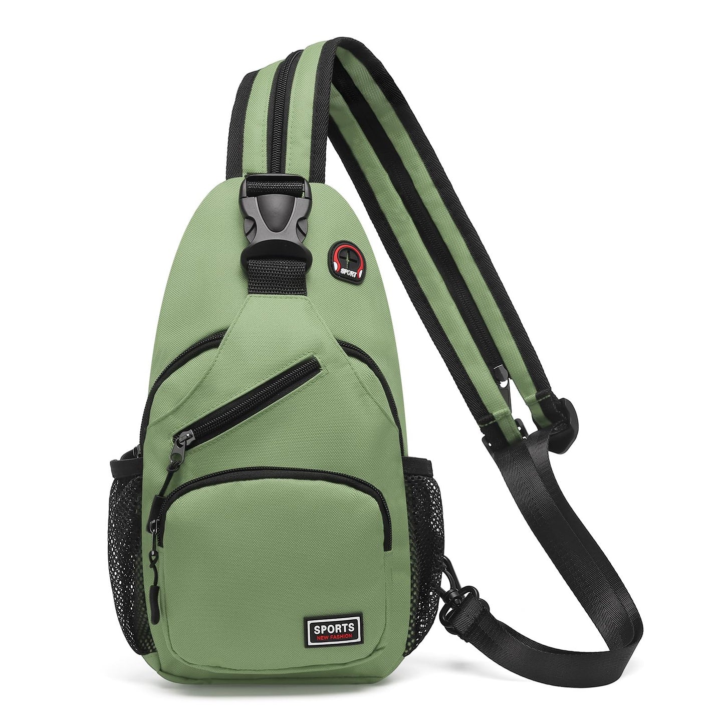 SUIKIHUM Convertible Sling Bags for Women Men, Lightweight Crossbody Backpack Daypack Fit for 11" Tablet for Casual Travel Sport Hiking (Green)