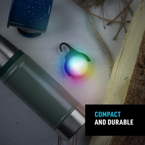 Nite IZE Radiant Rechargeable Micro Lantern - Portable Swivel Light with Clip - LED Light for Carabiner Keychains & Dog Collars - Disc-O Select
