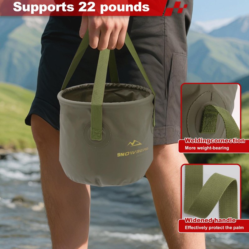 NIKI MOTORSPORTS Multifunctional Collapsible Bucket,Portable Bin,Car Wash Bucket,Lightweight Foldable Bucket with Handles for Camping,Dish Washing,Laundry,Soaking Feet,Fishing,Hiking