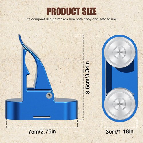 Universal Magnetic Clip Holder for Golf Cart, with Powerful Magnets and Anti-Slip Straps, Single-Handed Operation, Scratch-Resistant, Comes with a Gift Box, Specially Designed for Golfers - Blue