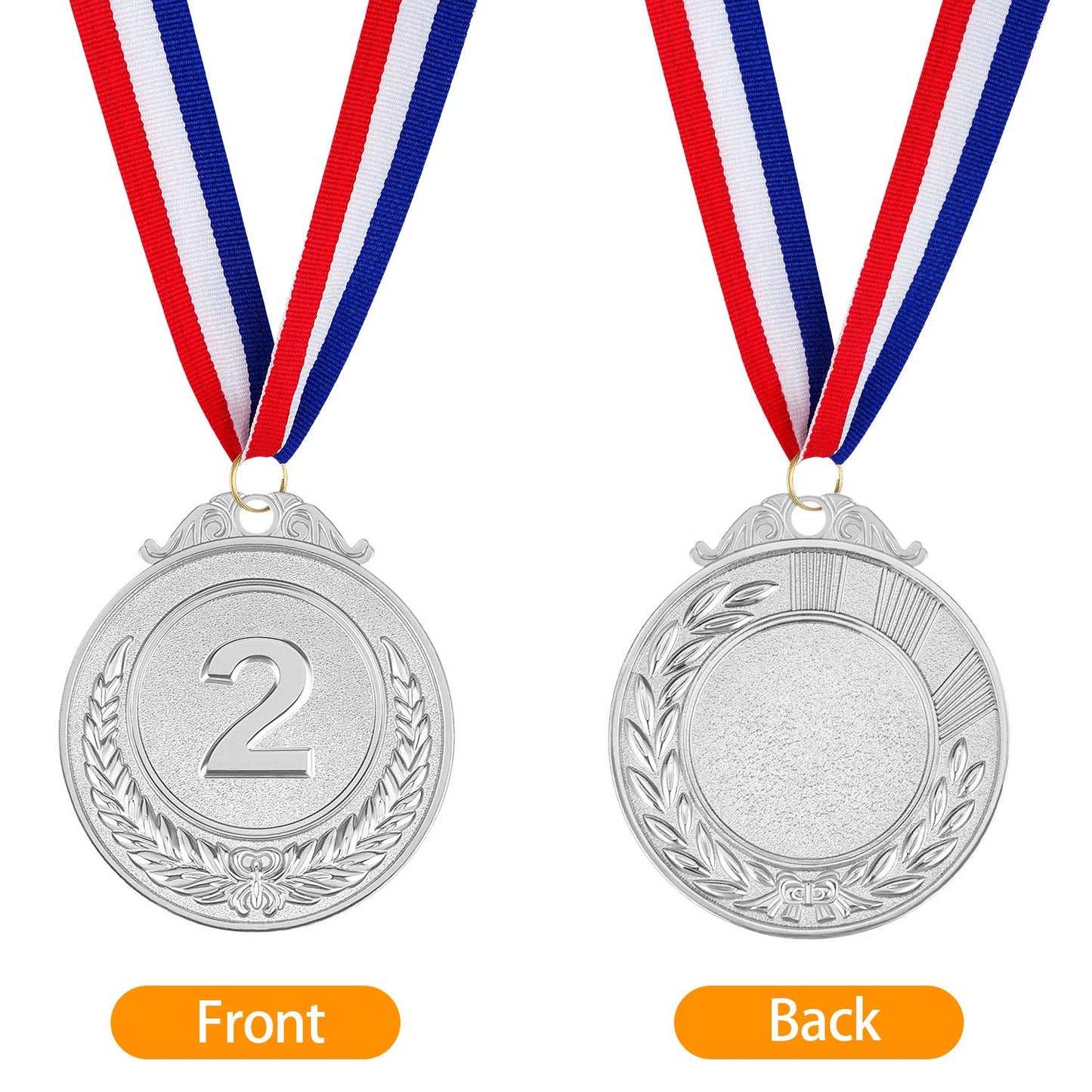 Awpeye 18 Pieces Award Medals 1st 2nd 3rd (Gold, Silver, Bronze) Metal Style Winner with Neck Ribbon, 2 Inches