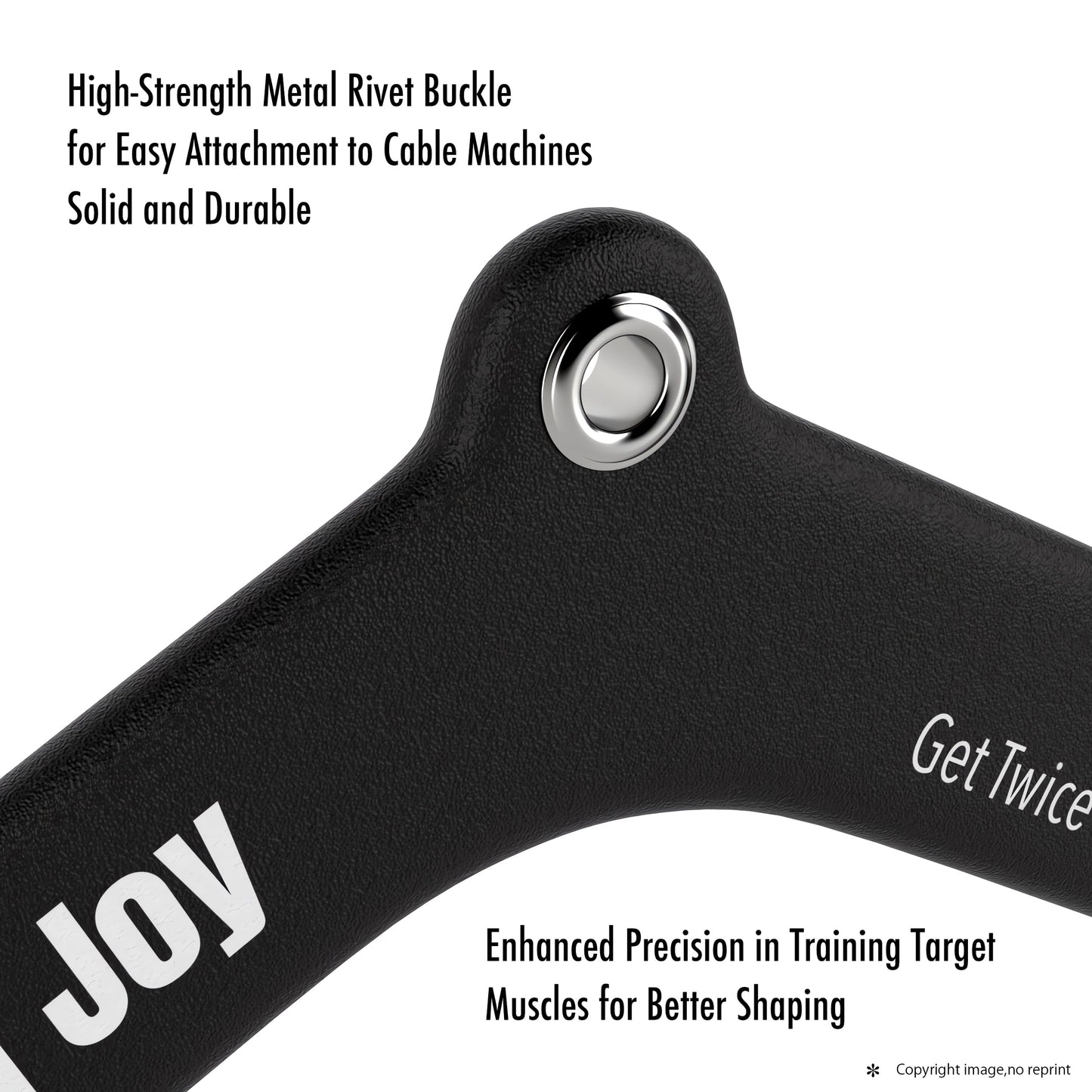 JFJ LAT Pulldown Attachment - V Bar & T Bar for Cable Machines - Heavy-Duty Steel with Rubber Coating - Ergonomic Grip - NEW JFJ03