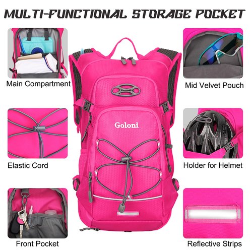 Hydration Backpack,Lightweight Hiking Backpack with 2L Water Bladder,Insulation Water Backpack for Men Women,Hydration Pack for Biking, Running, Festival,Camping