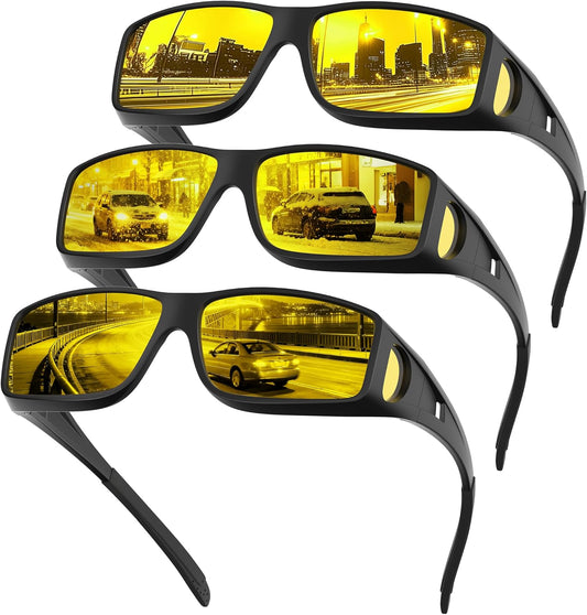 Skiennix Night Driving Glasses - HD Anti-Glare Wraparound Design for Enhanced Night Vision