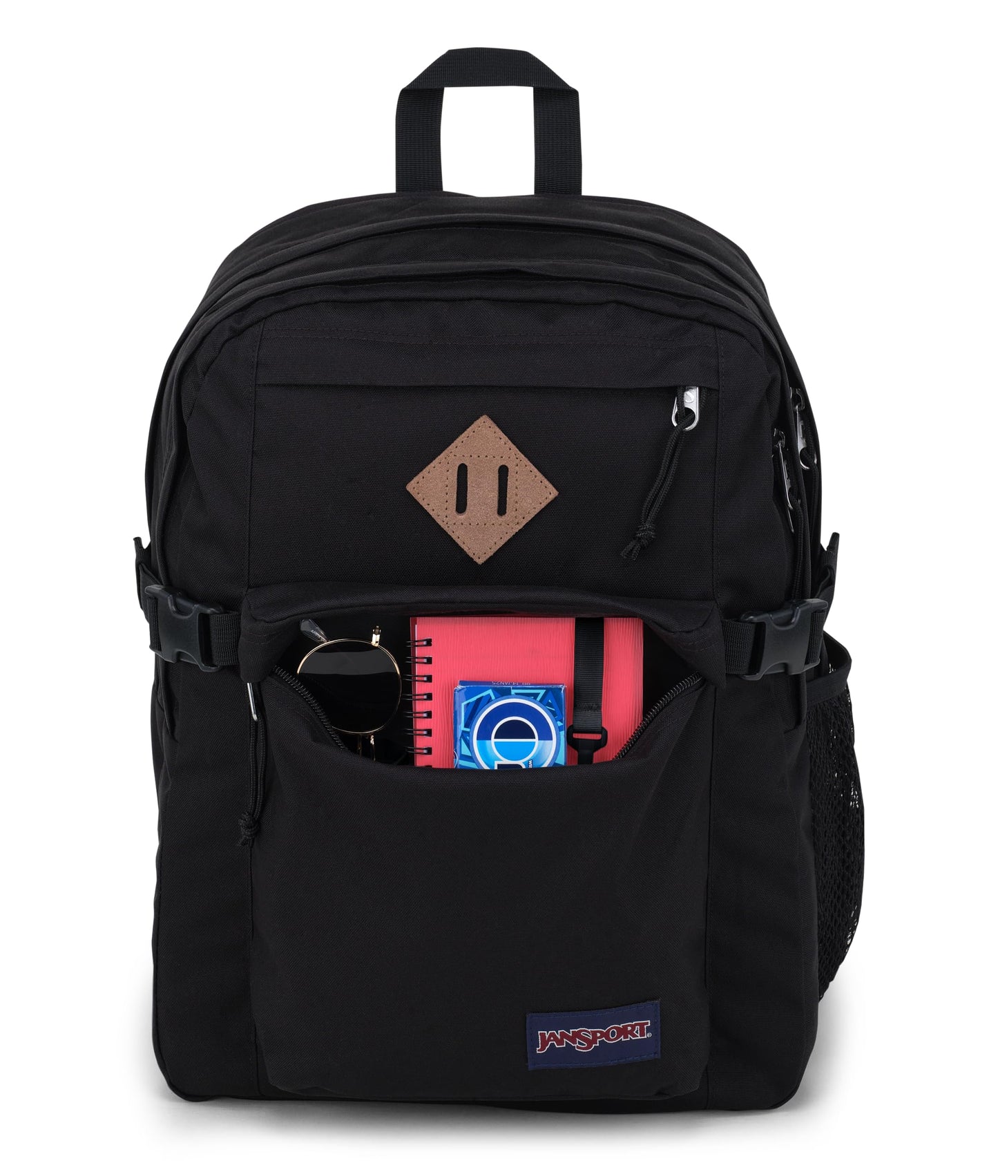 JanSport Main Campus Backpack - Travel or Work backpack w 15-Inch Laptop Sleeve and Dual Water Bottle Pockets, Party Plum