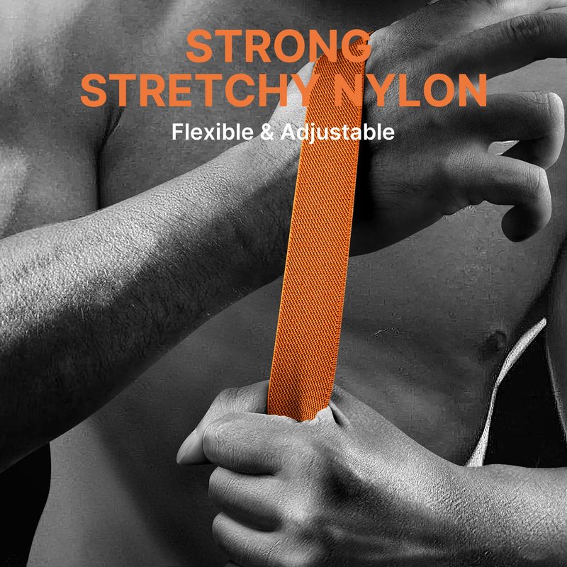 Bandletic Compatible with Garmin Fenix 8 47mm Band, Stretchy Nylon Quick Fit Strap for Instinct E&3 45mm/2/Fenix E/8 47mm/7/6/5/Forerunner 965/955/Epix 2/Approach S70 47mm/Tactix & Quatix 8-47mm