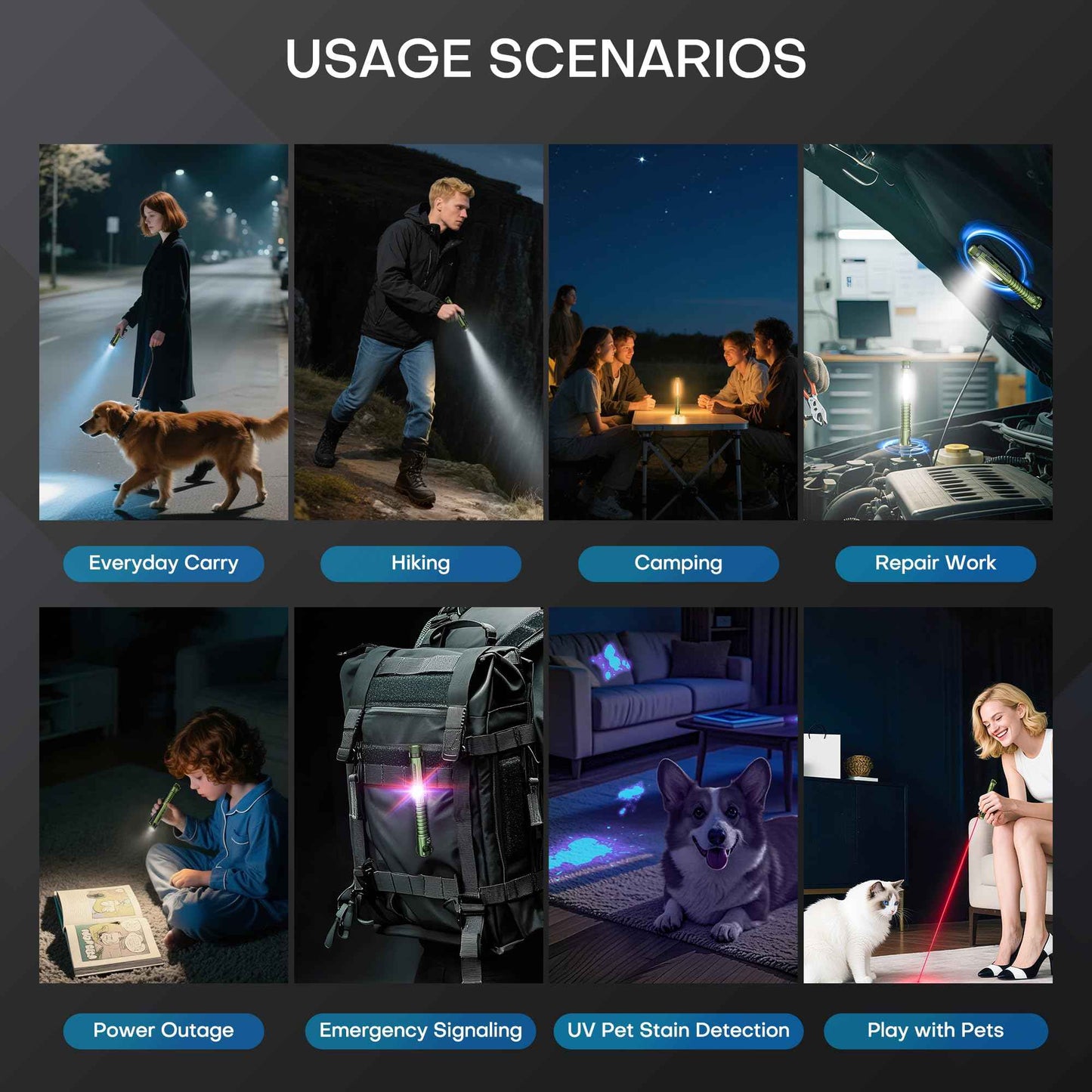 EDC Pen Flashlight Rechargeable,800 Lumen Small Flashlights with Magnetic Clip & Base, 11 Modes LED Pocket Flashlight,Glass Breaker&Bottle Opener, USB-C Flash light for Working,Home and Emergency