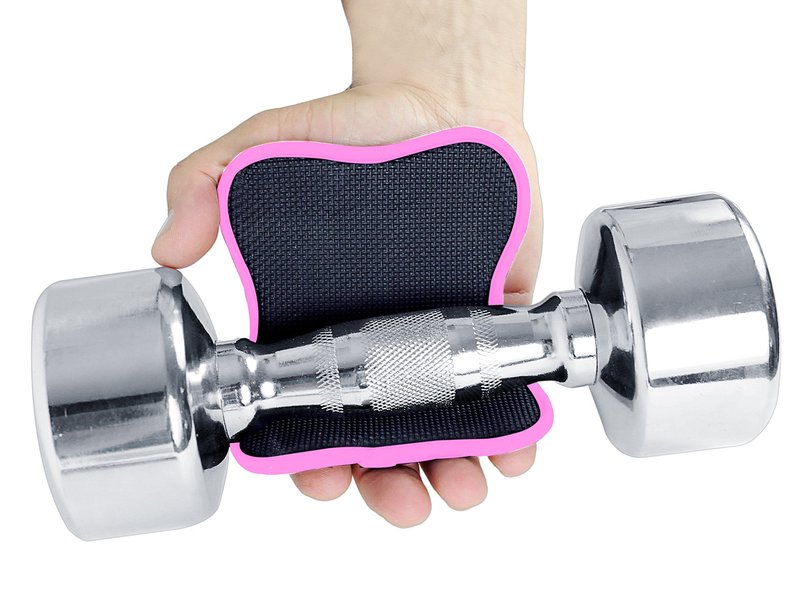 Advance Grip - Multi Purpose Fitness Lifting Double Sided Neoprene Grips Gloves 1 Pair Weight Lifting Training Glove Workout Gym Palm Exercise Gloves Men & Women Grip Pad (Pink)