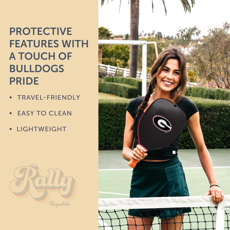 Rally Republic Georgia Bulldogs Oval G Logo Pickleball Paddle Cover Leather