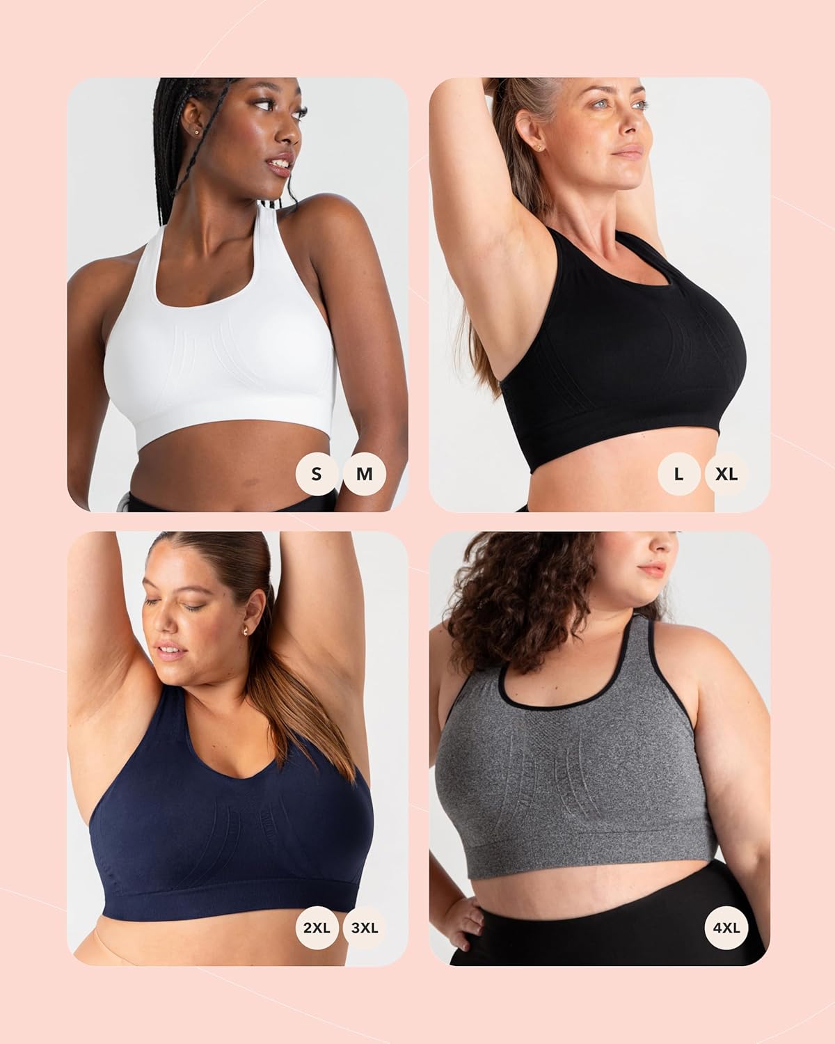 Shapermint Sports Bras for Women - High Support Plus Size Workout Bras | Comfortable & Stylish
