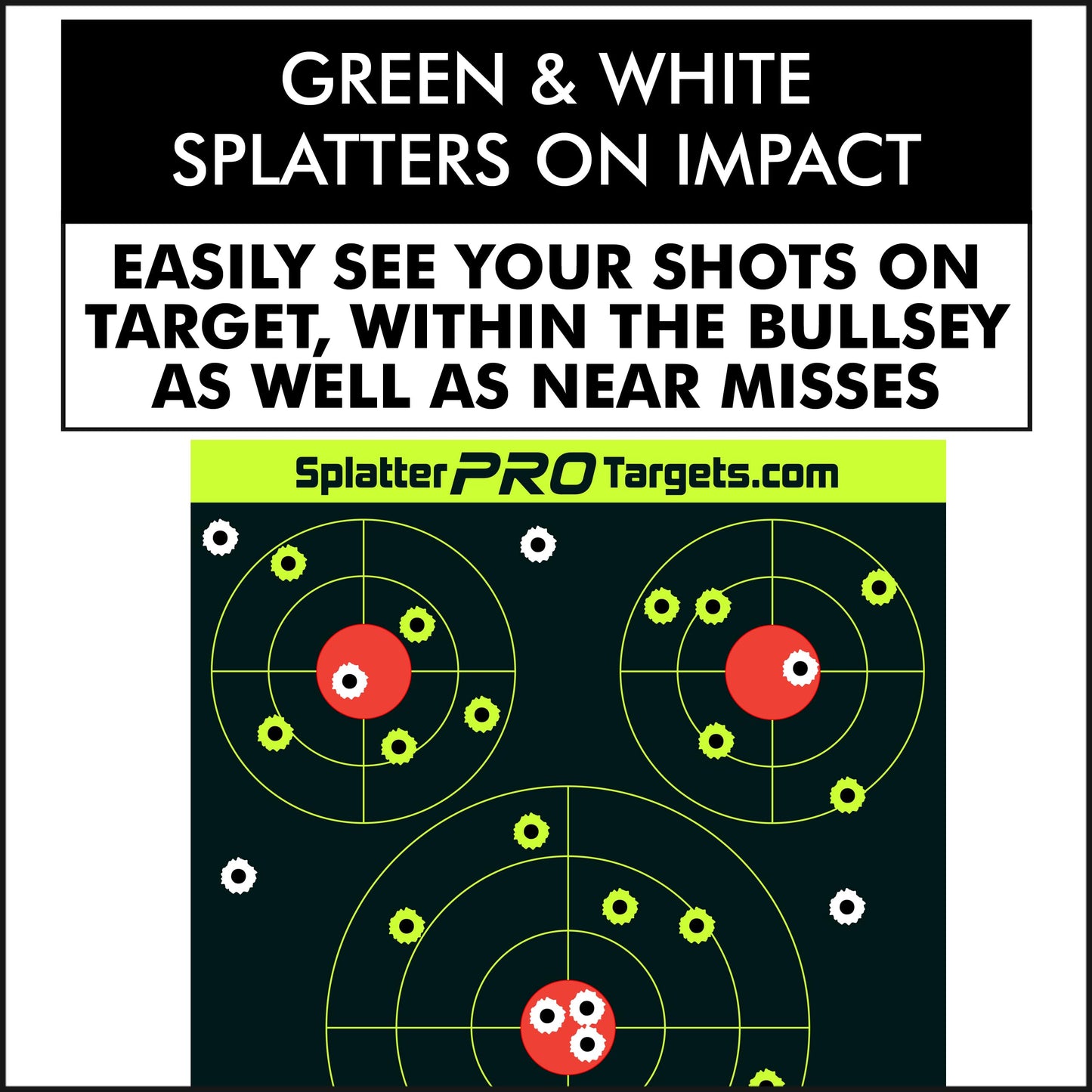 12x18 Splatter Targets. Shots Burst with a Bright Splatter Upon Impact. Instantly See Your Shots (10)