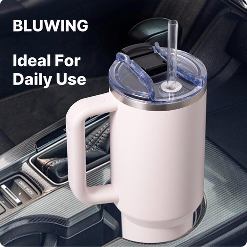 Bluwing 40oz Tumbler Lid Replacement for Stanley Quencher 40 oz, 2PCS Reusable Replacement Tumbler Cover Lid for 40 oz Stanley Quencher 2.0 & ProTour Cup(Blue)