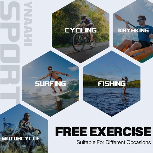 Ynaahi Polarized Sport Sunglasses for Men and Women, Ideal for Fishing Running and Driving, Wraparound UV Protection