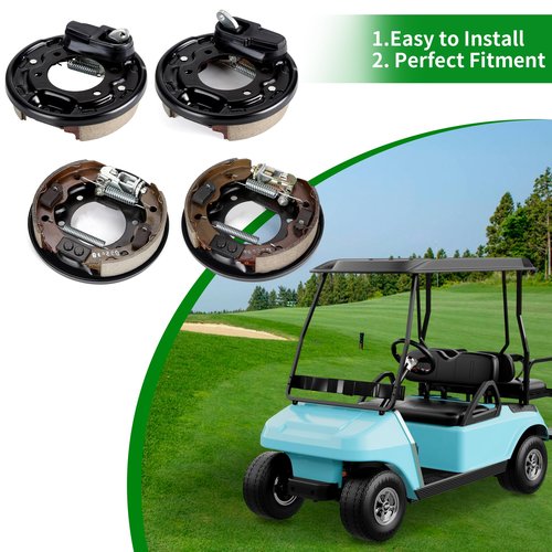 10L0L Golf Cart Brake Assembly Rear Brake Driver Side & Passenger Side fit Club Car DS & Precedent 1995-Up, EZGO 1982-Up, for Yamaha 1982-2006, OEM# 101823301, 103380202, 17081G1, J17-27209-00