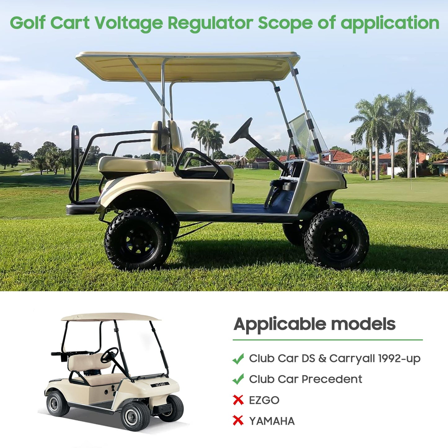 10L0L Golf Cart Voltage Regulator Rectifier for Club Car DS& Carryall 1992-up Gas,OEM 1015777 102711201 102710101