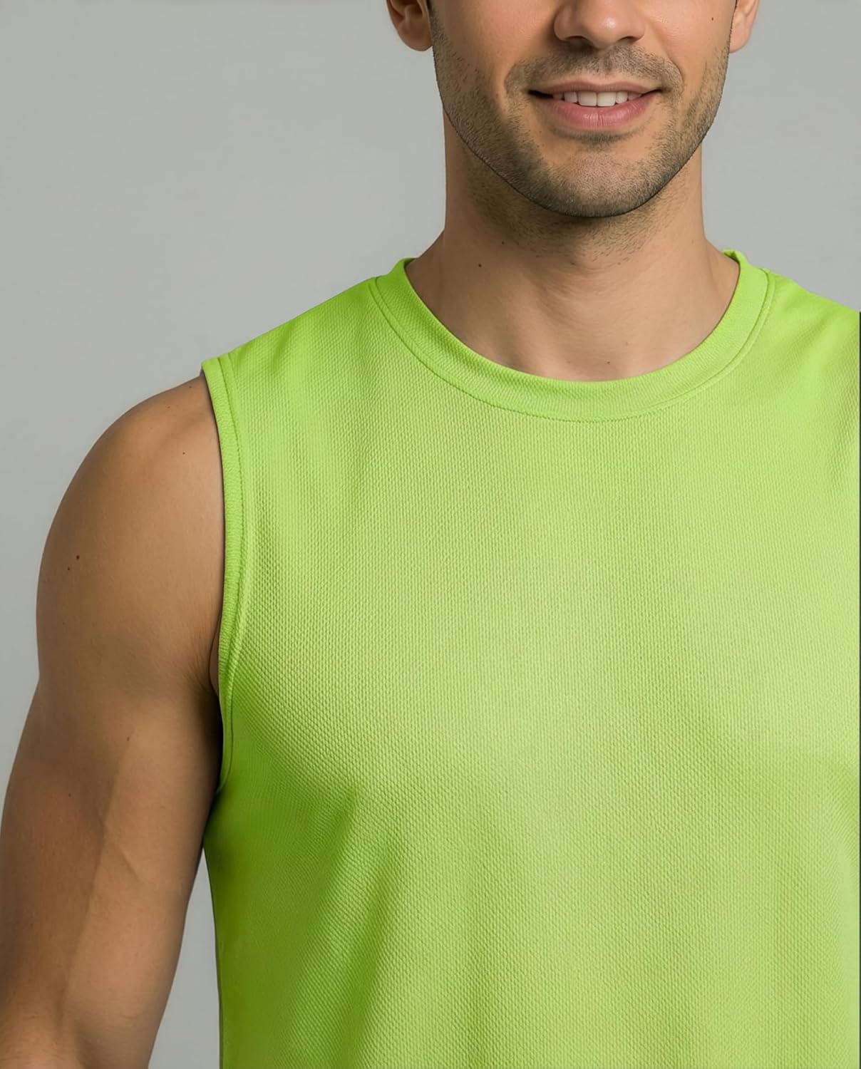 Real Essentials Men's Mesh Active Athletic Tech Tank Tops - 5 Pack for Workout & Training | Big & Tall Available