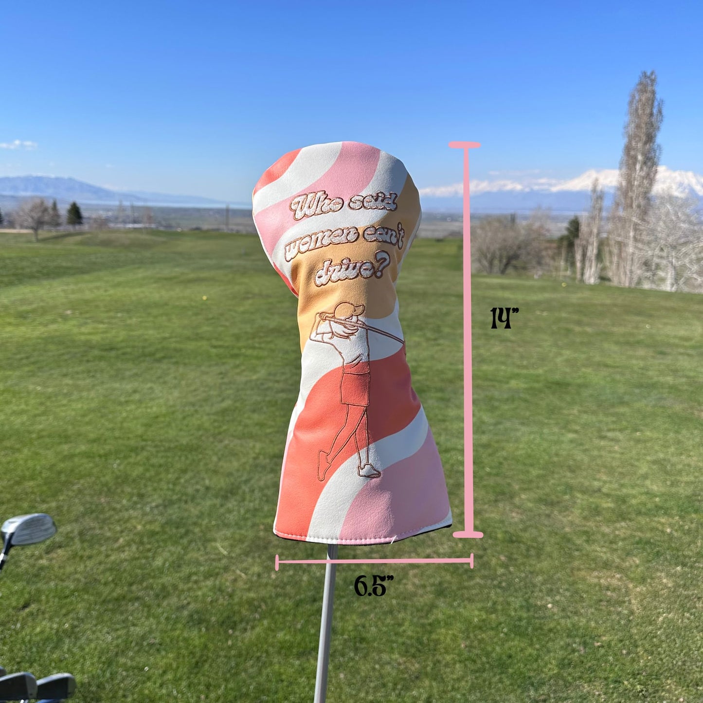 Driver Headcover Funny for Women - Who Said Women Can't Drive? | Inappropriate Driver Covers for Golf Clubs Gift | Ladies Golf Drivers Head Covers | Waterproof Faux Leather Putter Cover