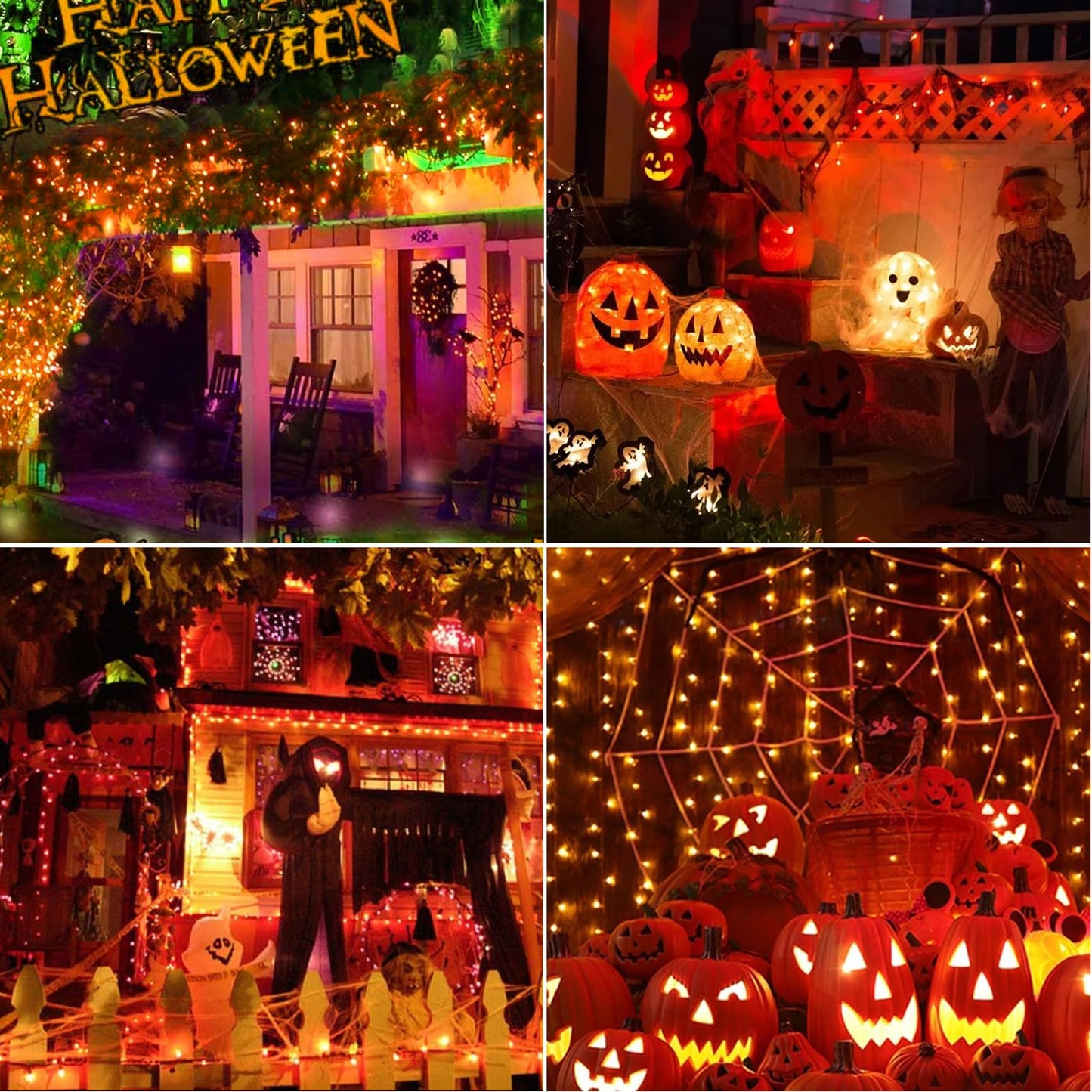 Romasaty 25 Pack C7 Ceramic Orange Light Bulbs, C7 Halloween Replacement Bulbs for Indoor Outdoor Halloween String Lights (E12/C7 Candelabra Base Sockets), 5W