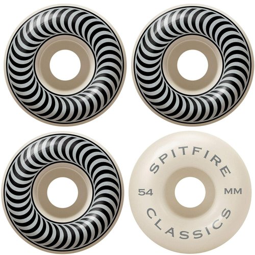 Spitfire Unisex Adult Formula-Four Classic Wheels - White, 54 mm