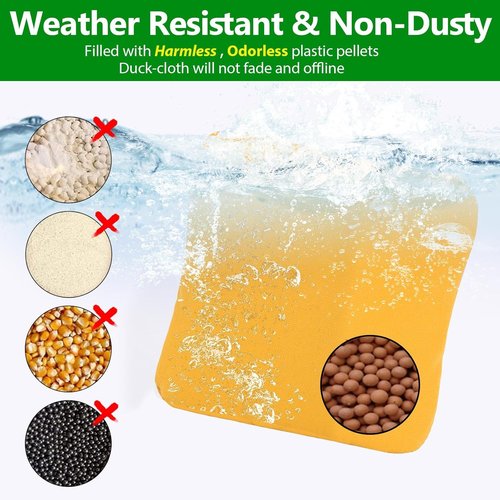 EunHo Cornhole Bags - Set of 8 Regulation Size All-Weather Bean Bags with Carry Case