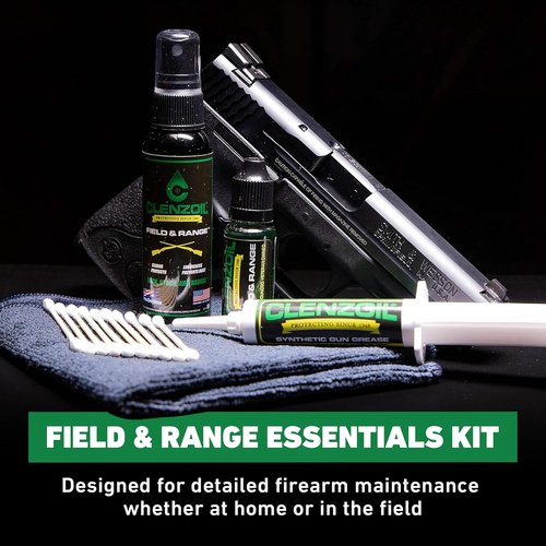 Clenzoil Field & Range Essentials Combo Kit | All-in-One Gun Cleaning & Lubrication Set - Includes Microfiber Towel & Pump Sprayer