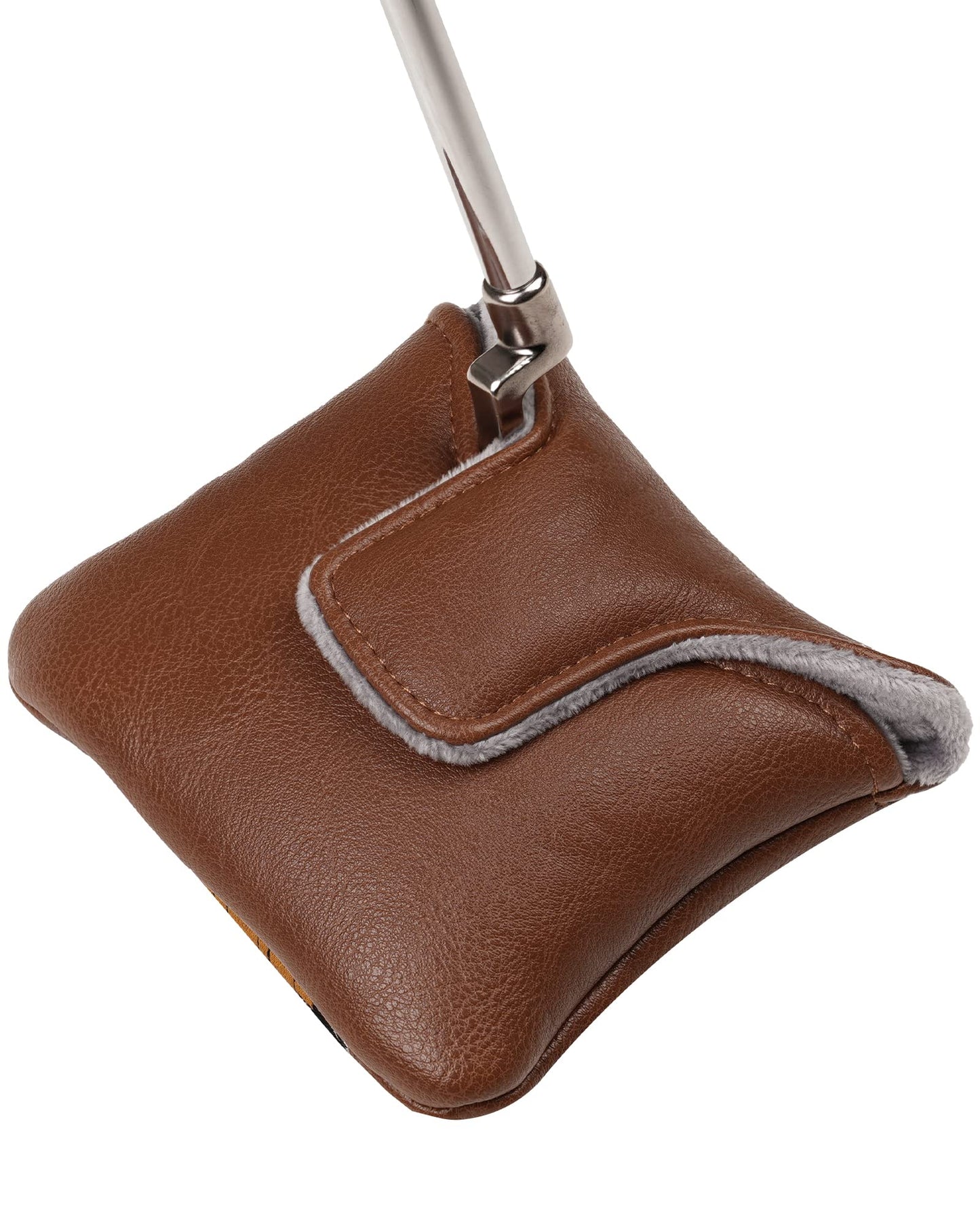 Big Teeth Golf Putter Cover,Mallet Putter Headcover,Mallet Putter Golf Head Covers for Scotty Cameron Odyssey Taylormade Spider Putters (Skull Beer)