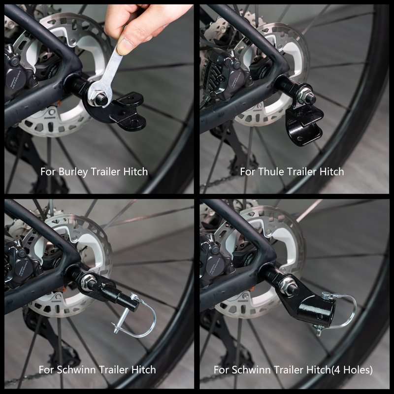 Thinvik Bike Thru Axle Adapter for Trailer Hitch 12mm Thru Axle 1.0 Thread Pitch Shaft Length 178mm