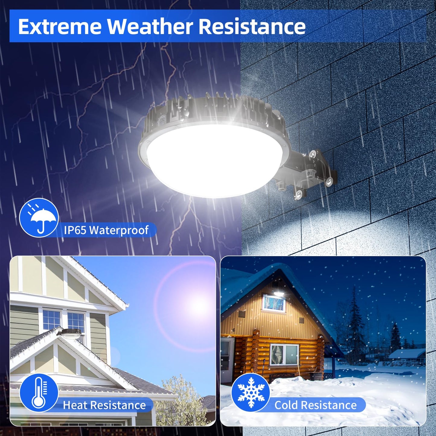 NUOGUAN 120W LED Barn Light 18000LM with Dusk to Dawn Photocell, ETL Listed, 5000K Daylight Yard Area Light, IP65 Waterproof Security Area Light for Farmhouse/Garage/Yard, AC100-277V