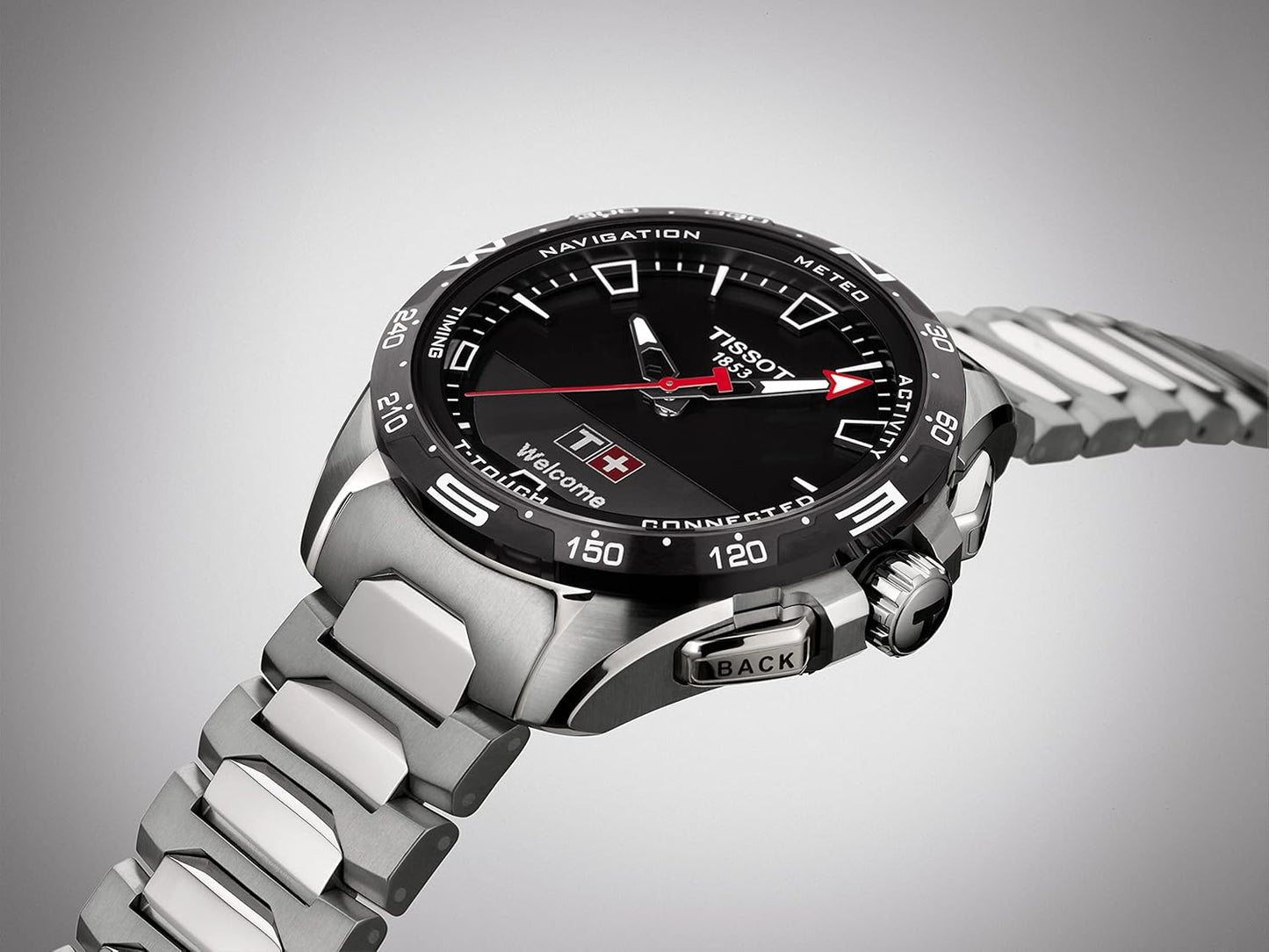 Tissot T-Touch Connect Solar Watch - Antimagnetic Titanium Case, Grey Strap, 23mm | Swiss Quartz