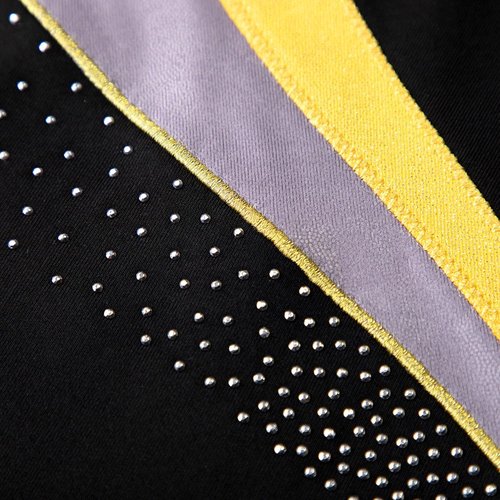 HOZIY Leotards for Girls | Sparkly Biketard with Snowflake Ribbon in Blue, Purple & Hot Pink