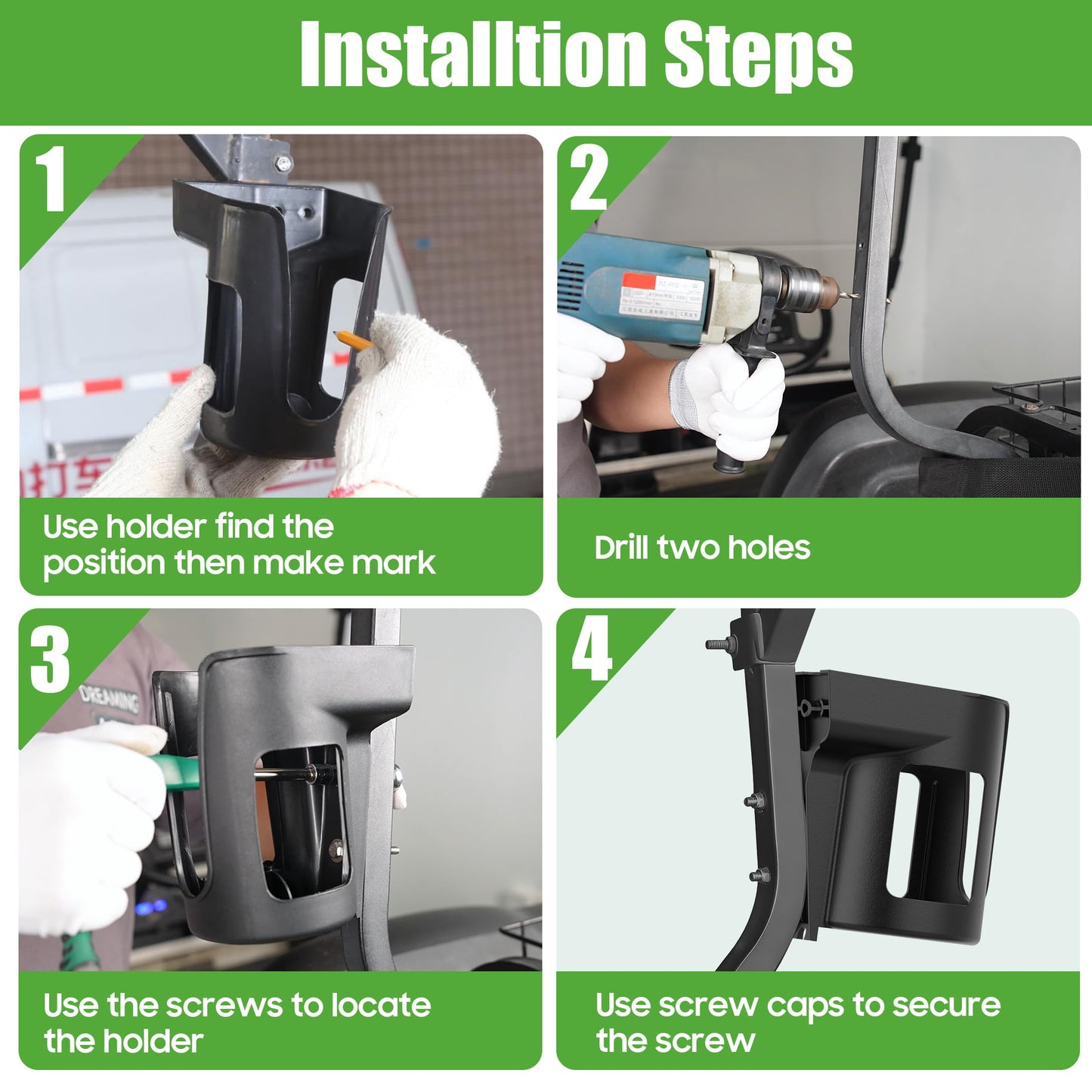 10L0L Golf Cart Sand Bottle with Holder Universal fit Club Car EZGO Yamaha, Divot Filler Sand Bottle with Grip Handle Easy to Pour (Pack of 2)