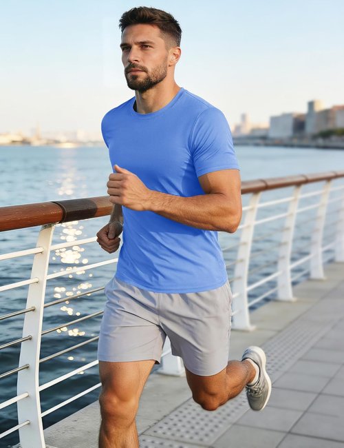 MAGCOMSEN Men's UPF 50+ Quick-Dry Athletic T-Shirt - Perfect for Running, Swimming & Workouts