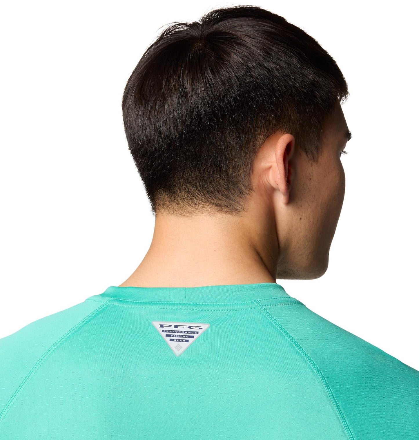 Columbia Men's PFG Terminal Tackle Long Sleeve Fishing Shirt, Glaze Green/White Logo, Small
