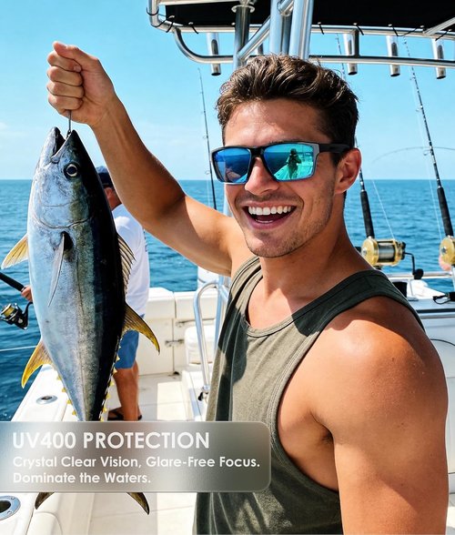 KALIYADI Polarized Sports Sunglasses for Men & Women - UV400 Protection for Driving, Running, Cycling
