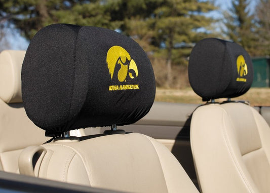 IOWA HAWKEYES Headrest Covers Set of 2