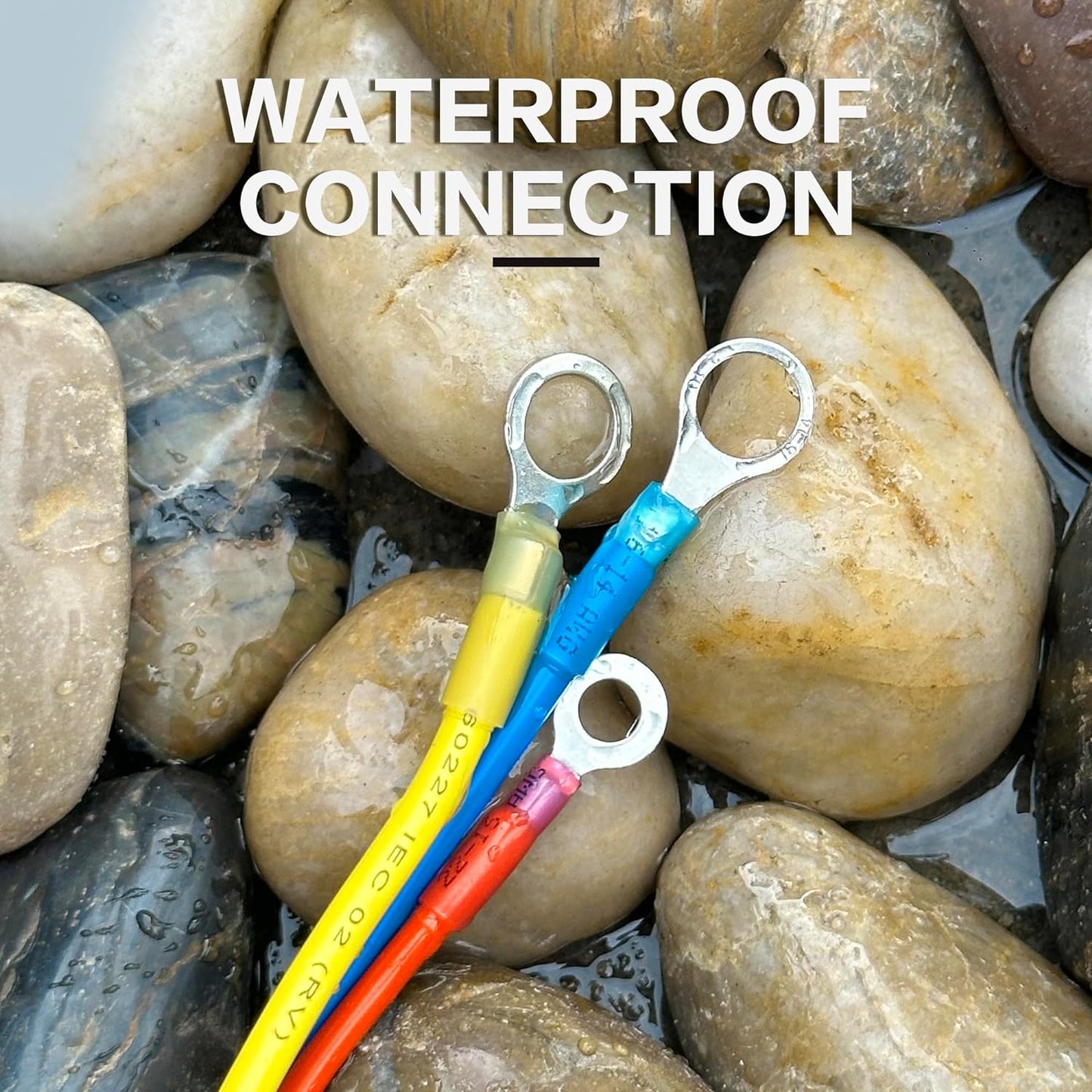 180Pcs Heat Shrink Wire Connectors Kit - Waterproof Electrical Crimp Terminals for Marine & Automotive Use
