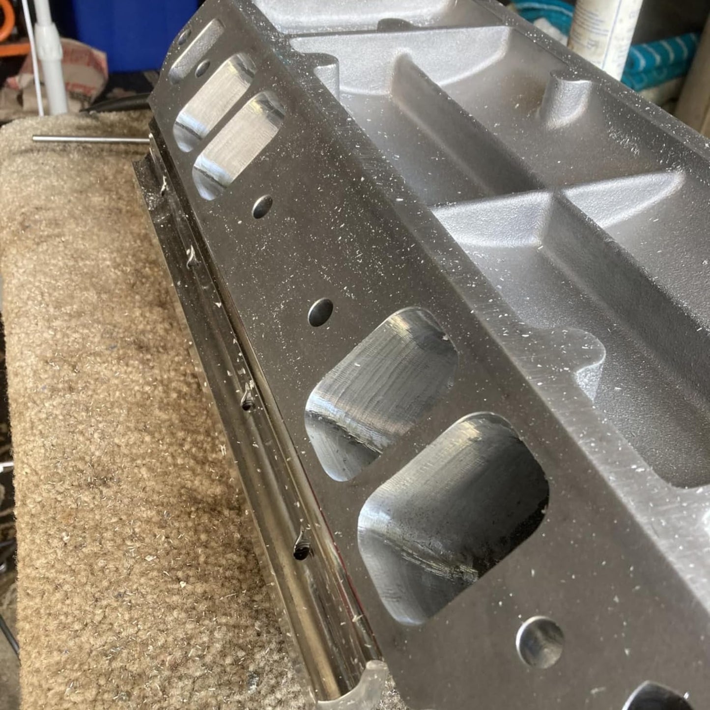 Sworker 5Pcs Long Carbide Burr Set 6mm Shank Total L 158mm Die Grinder Bits Rotary Rasp Attachment Cut Port Grind Metal Cast Iron Steel Aluminum Cylinder Head Engine Intake Exhaust Manifold Tight Area