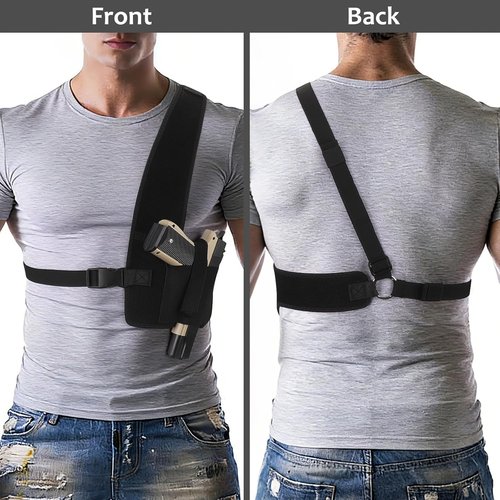 Accmor Concealed Carry Shoulder Holster - Universal Neoprene Gun Holster for Men & Women | Fits 1911, Glock 19, Sig P365