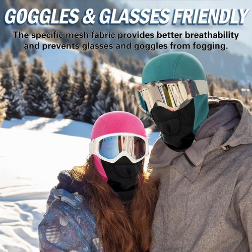 GoxRunx Balaclava Ski Mask - Warm, Breathable, Windproof Fleece Face Mask for Men & Women