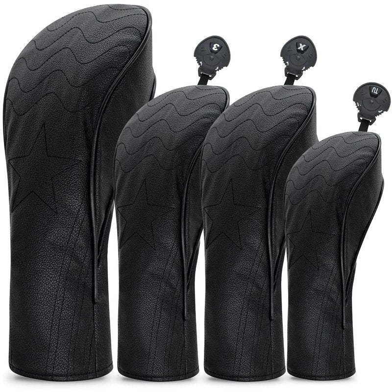 Golf Club Covers for Driver, Fairway, Hybrids - 3 Options - Golf Driver Headcover/Golf Fairway Wood Head Cover/Hybrid Headcover for Men/Women Golfer