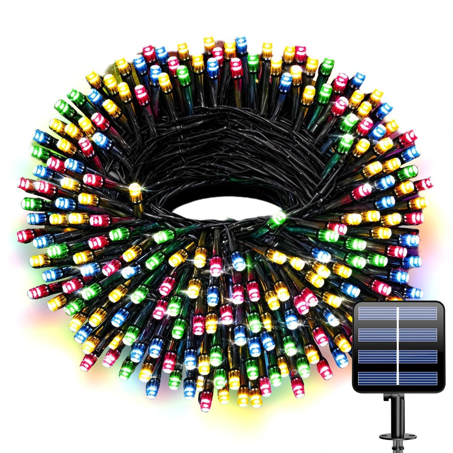 Electight Solar Fairy Lights Outdoor, 66FT 200 LEDs Solar Powered String Lights with 8 Lighting Modes, Waterproof Solar Fairy String Lights for Outside, Christmas, Holiday (Multicolor)