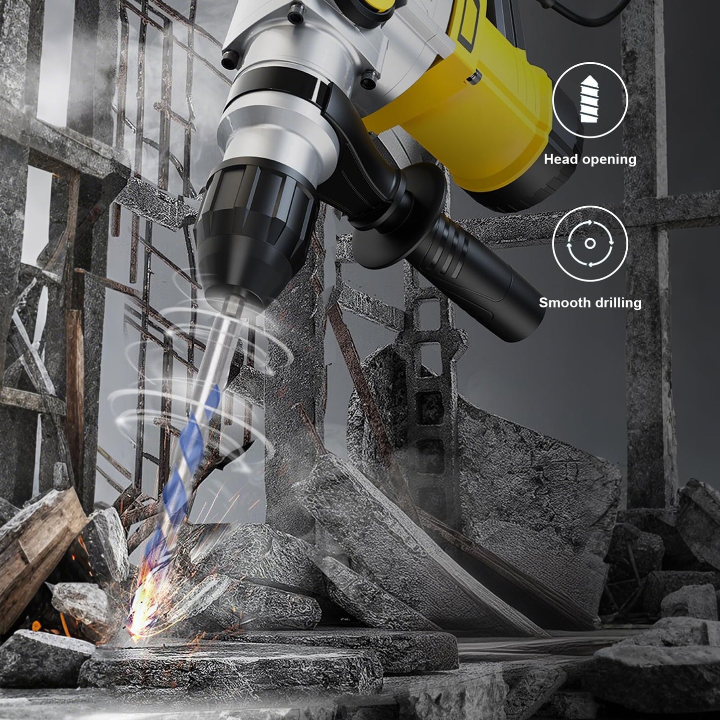 5 Pack 5/32 inch Concrete Drill Bit Set,Masonry Drill Bit Set with Hex Shank,Carbide Tip Drill Bits for Concrete, Tile,Brick, Plastic, Cement (5/32"（5 Pcs）)