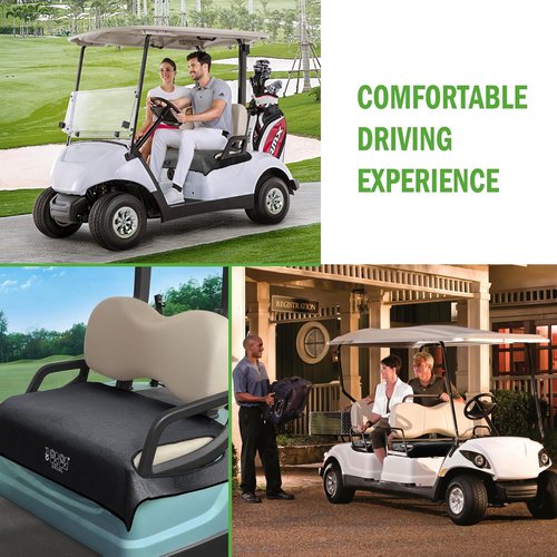 10L0L Golf Cart Seat Covers for Yamaha G2, G8, G9, G16, G19, G22 G29, Universal Golf Cart Seat Towel Blanket with Armrests Nonskid Bottom Washable & Breathable Polyester Fiber (Dark Grey)