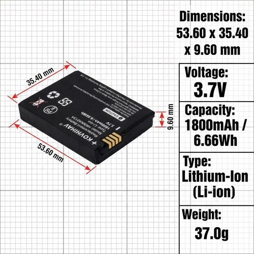 BUSFUIVA BT90 Walkie-Talkie Battery Compatible with DLR1020 DLR1060 DLR110 DLR Series HKNN4013 HKNN4013A