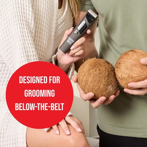 HAPPY NUTS The Ballber Pro Electric Groin & Body Hair Trimmer - Waterproof Grooming Kit for Men
