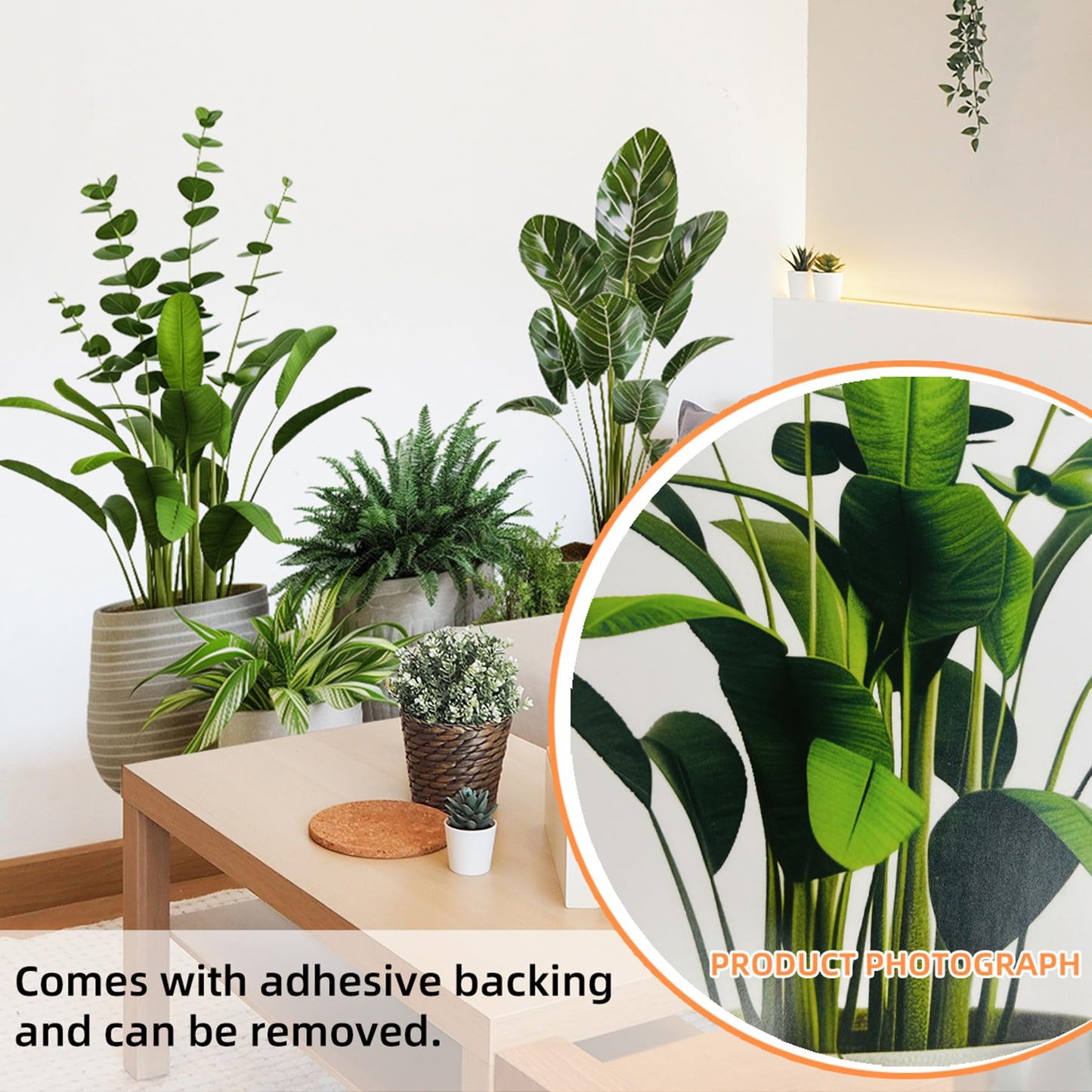 2 Sheets Green Potted Plant Wall Decor Bonsai Vinyl 3D DIY Art Stickers & Murals Removable Floral Wall Decals Peel and Stick for Living Room Bedroom Bathroom Kitchen Office Tropical Wallpaper