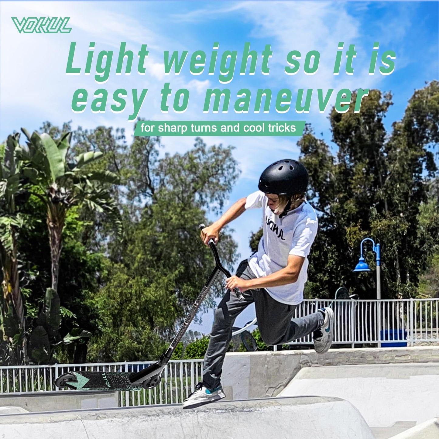 VOKUL K1 Pro Stunt Trick Scooter for Kids 8 Years and Up Freestyle Skate Park Street for Boys Girls